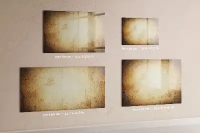 Magnetic marker board with an old world map print