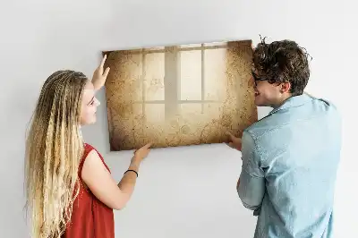 Magnetic marker board with an old world map print