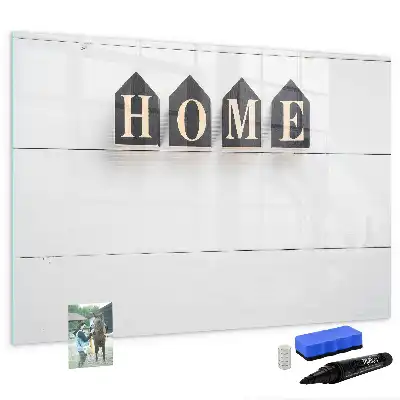 Magnetic glass dry erase board Home text