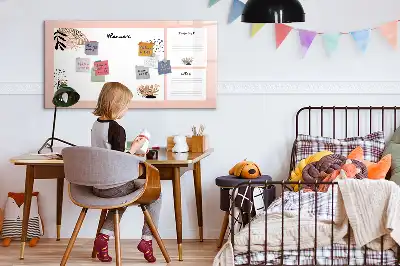 Magnetic glass dry erase board planner for notes
