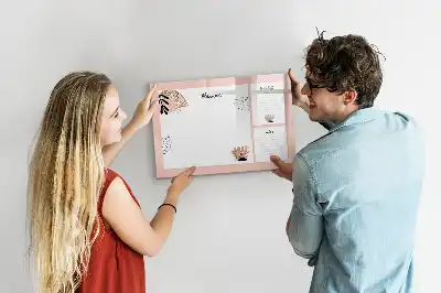 Magnetic glass dry erase board planner for notes