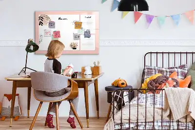 Magnetic glass dry erase board planner for notes