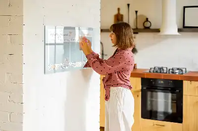 Magnetic marker board with weekly scheduling layout
