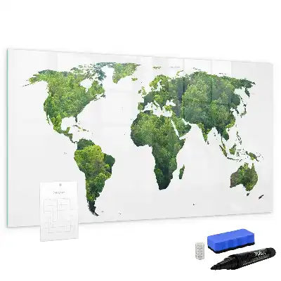 Magnetic world map eco friendly board