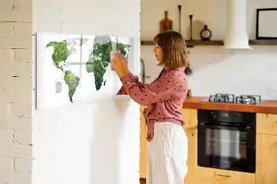Magnetic world map eco friendly board