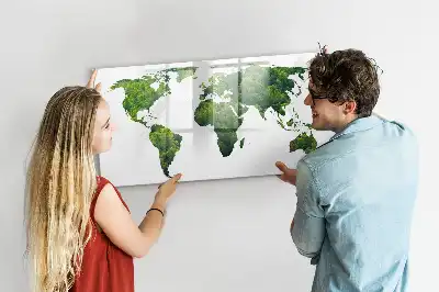 Magnetic world map eco friendly board