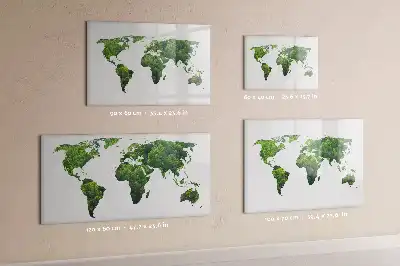 Magnetic world map eco friendly board