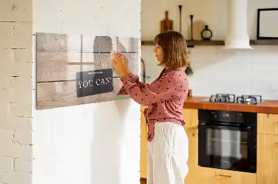 Magnetic marker board with You can do it text