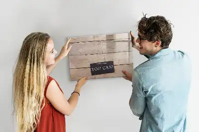 Magnetic marker board with You can do it text