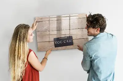 Magnetic marker board with You can do it text