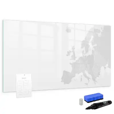 Magnetic marker board with a map of Europe