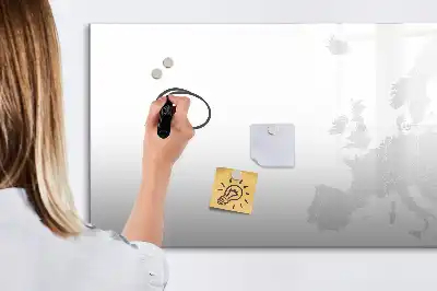 Magnetic marker board with a map of Europe