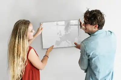Magnetic marker board with a map of Europe