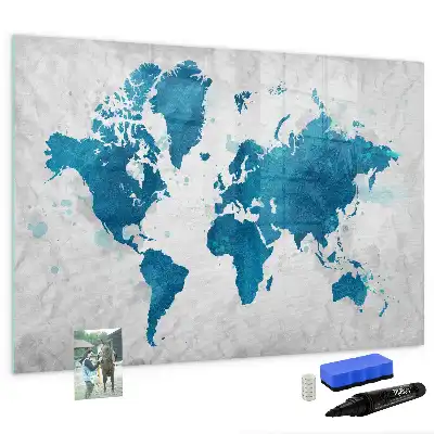 Magnetic marker board world map design