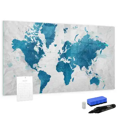 Magnetic marker board world map design
