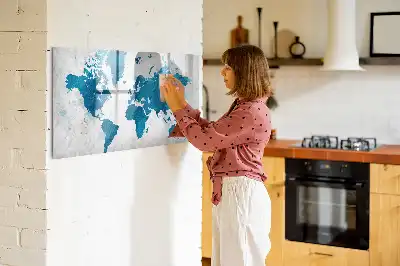 Magnetic marker board world map design