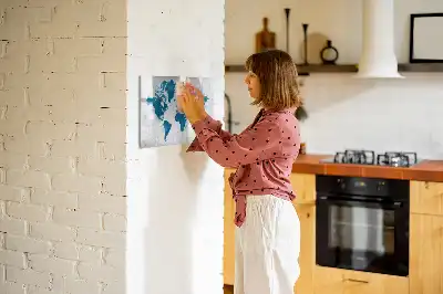 Magnetic marker board world map design