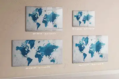 Magnetic marker board world map design