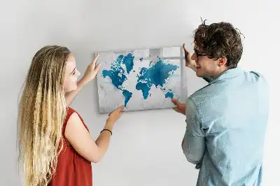 Magnetic marker board world map design