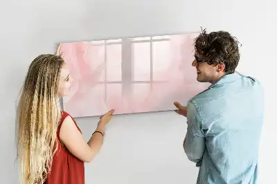 Magnetic glass dry erase board blooming roses design