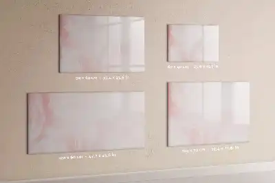 Magnetic glass dry erase board blooming roses design