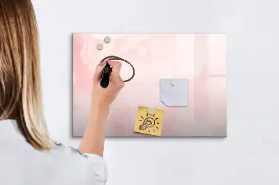 Magnetic glass dry erase board blooming roses design