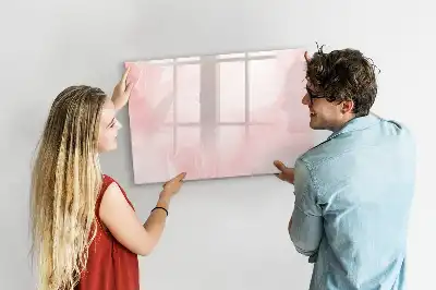 Magnetic glass dry erase board blooming roses design