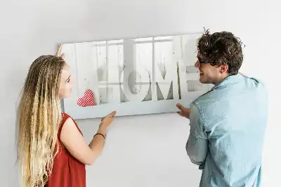 Magnetic glass dry erase board home text