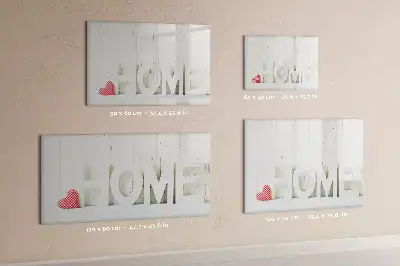 Magnetic glass dry erase board home text