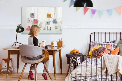 Magnetic glass dry erase board home text