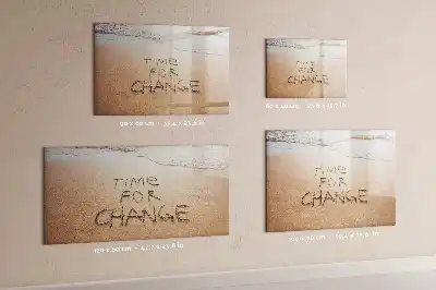 Magnetic marker board with beach quote design