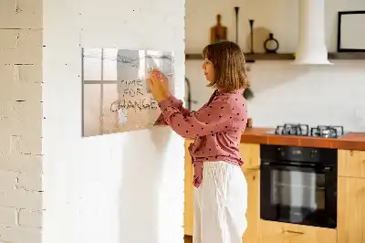 Magnetic marker board with beach quote design