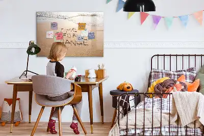 Magnetic marker board with beach quote design