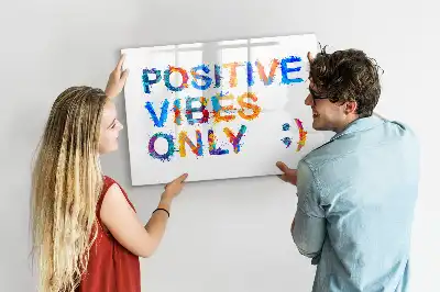 Magnetic marker board with positive quote design