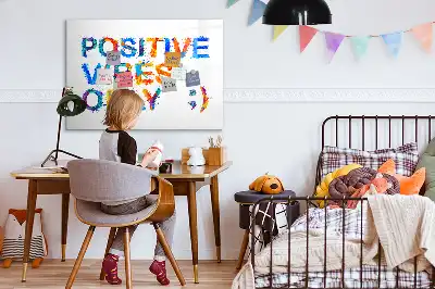 Magnetic marker board with positive quote design