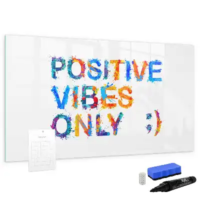 Magnetic marker board with positive quote design