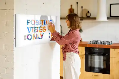 Magnetic marker board with positive quote design