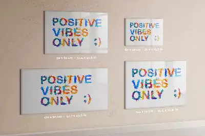 Magnetic marker board with positive quote design