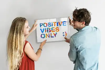 Magnetic marker board with positive quote design
