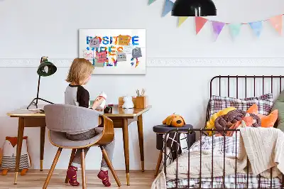 Magnetic marker board with positive quote design