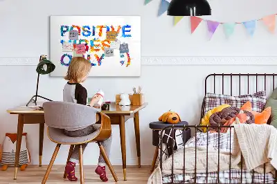 Magnetic marker board with positive quote design