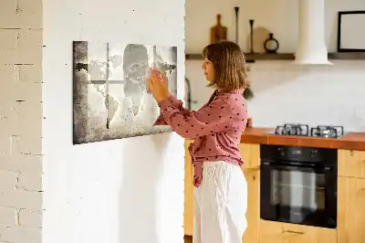 Magnetic marker board world map design