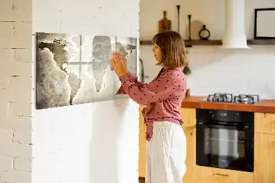Magnetic marker board world map design