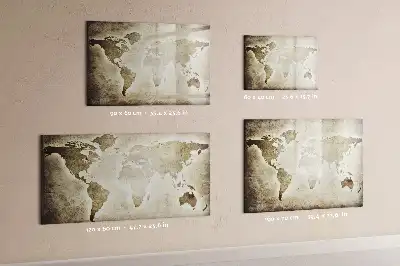 Magnetic marker board world map design