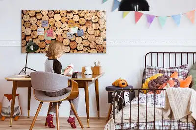 Magnetic glass dry erase board wooden wine corks