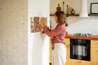 Magnetic glass dry erase board wooden wine corks