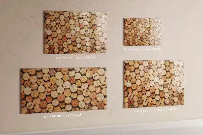 Magnetic glass dry erase board wooden wine corks