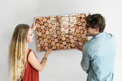 Magnetic glass dry erase board wooden wine corks