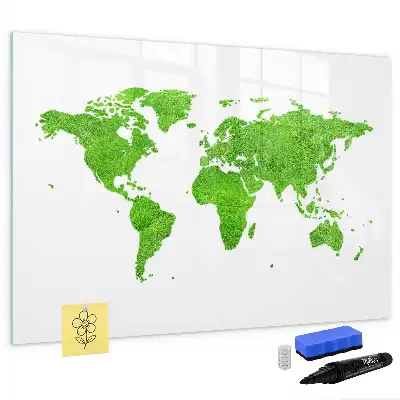 Magnetic marker board green grass map design