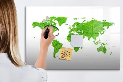 Magnetic marker board green grass map design